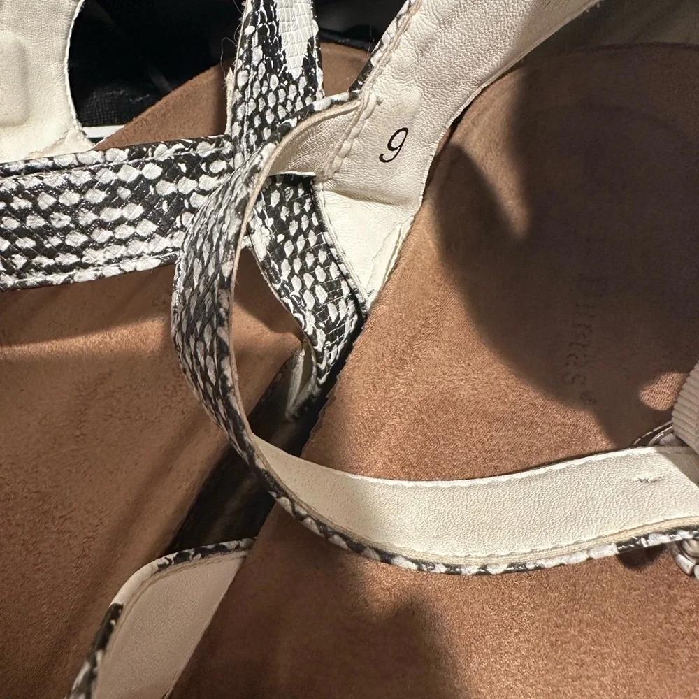 Pierre Dumas Black and White Platform Sandals